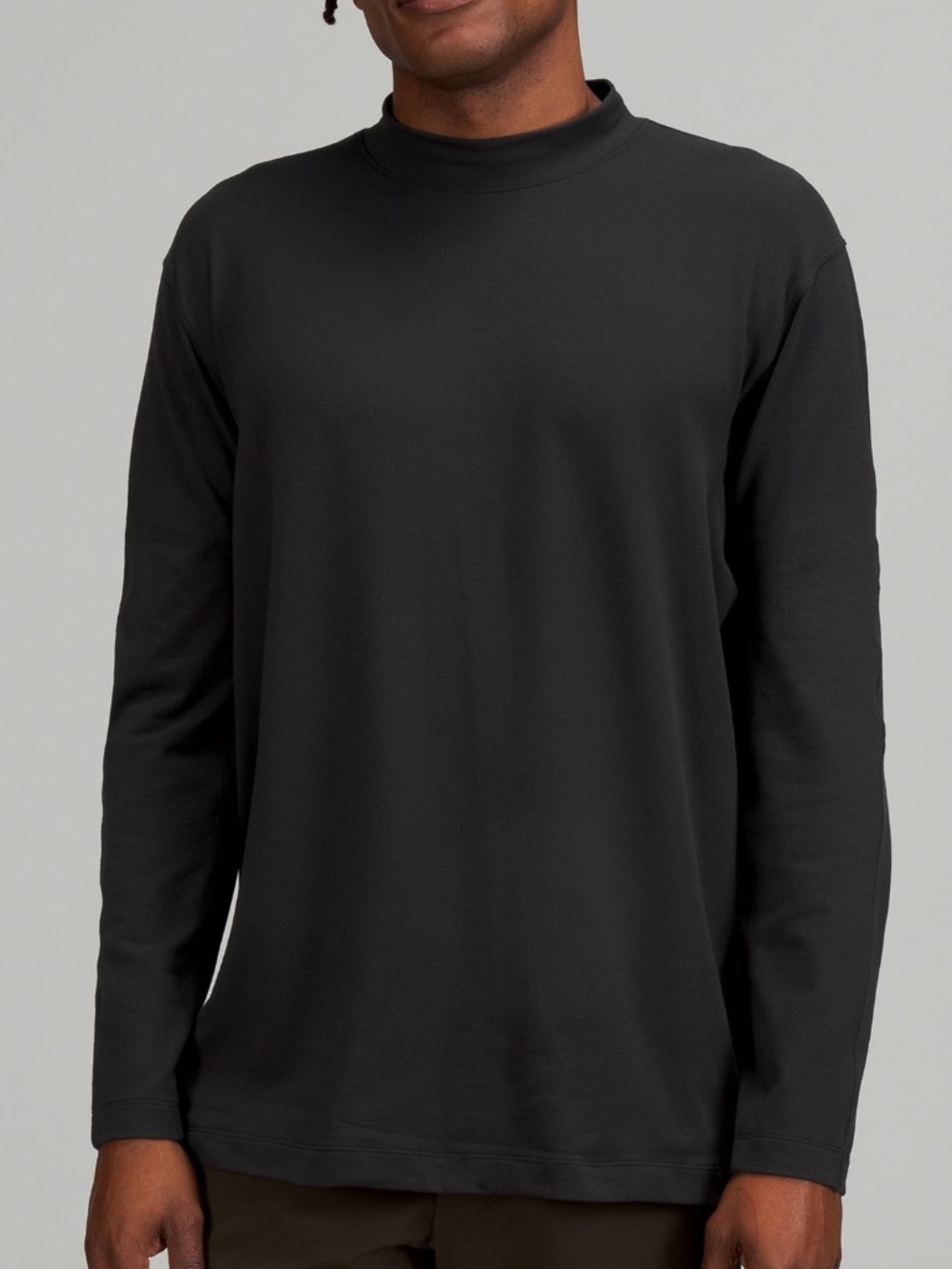 Lululemon Rulu Mock Neck Long Sleeve Shirt, Black